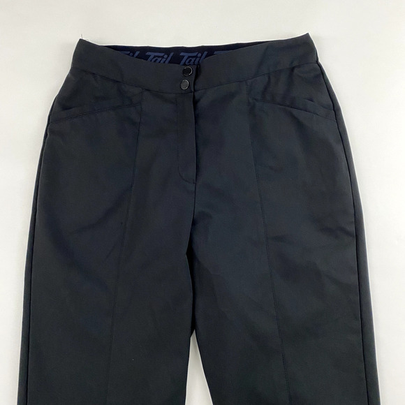 Tail Women's Size 4 Black Straight Leg Capri Pants Cropped Stretch Waist Active - Picture 5 of 9